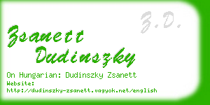 zsanett dudinszky business card
